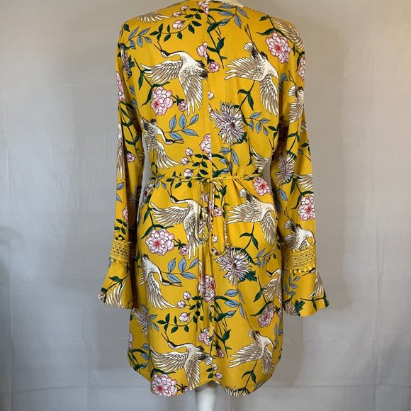 Xhilaration Womens Empire Waist Jacobean Print Dress Tunic Size M - Picture 5 of 13